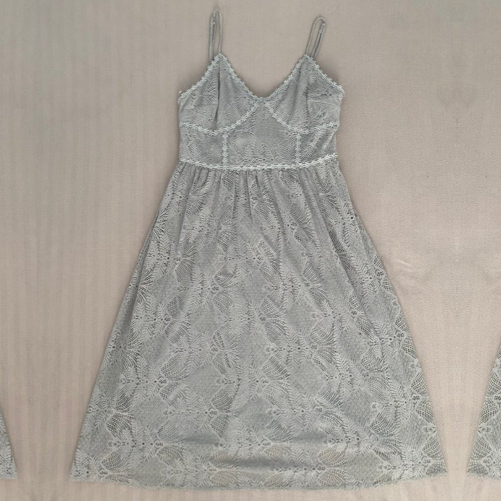 Grey Blue NSR XL Floral Dress